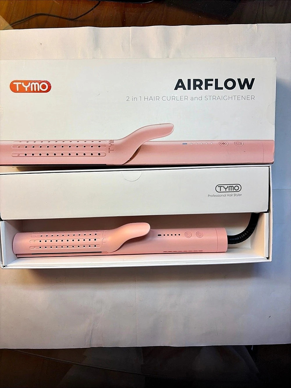 TYMO Airflow 2.0 Curling Iron Flat Iron-Hair Straightener and Curler 2 in 1